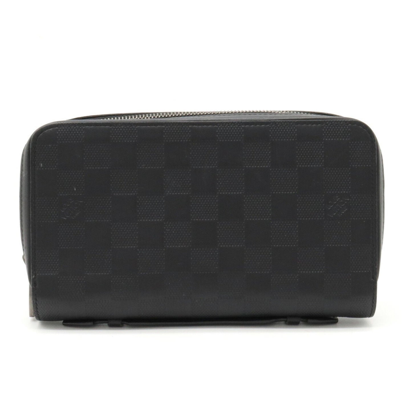 LOUIS VUITTON Damier Infini Zippy XL Second Bag Clutch Leather Onyx Black Men's N61254