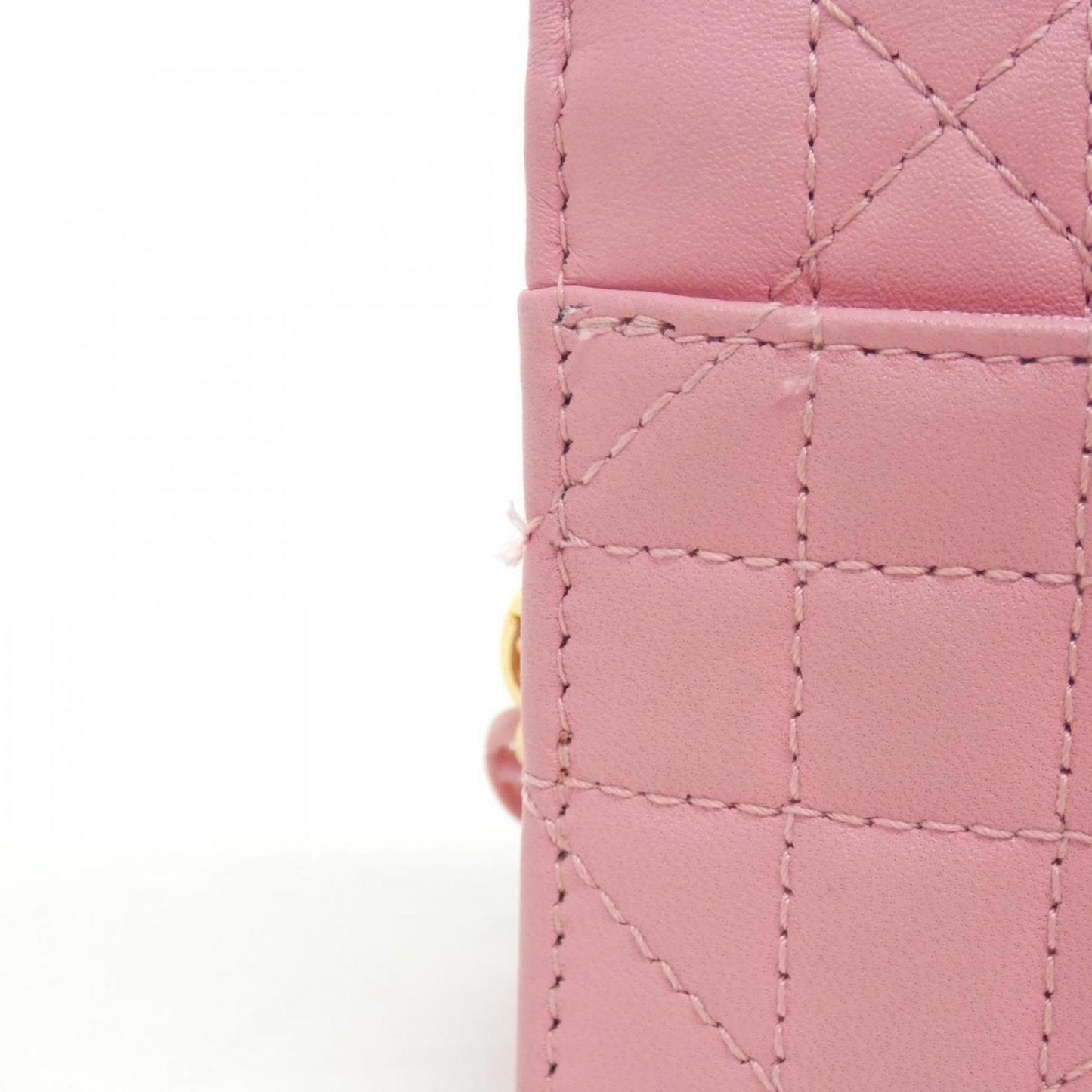 Christian Dior Pink Leather Shoulder Bag ()