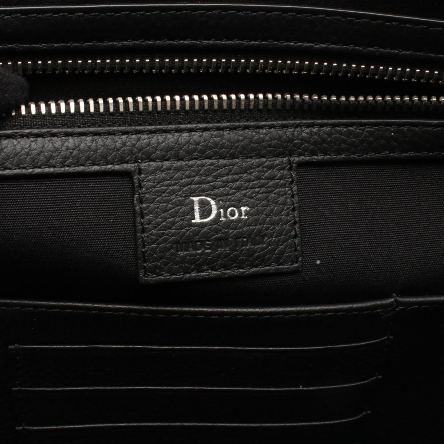Christian Dior Black Leather Clutch Bag ()