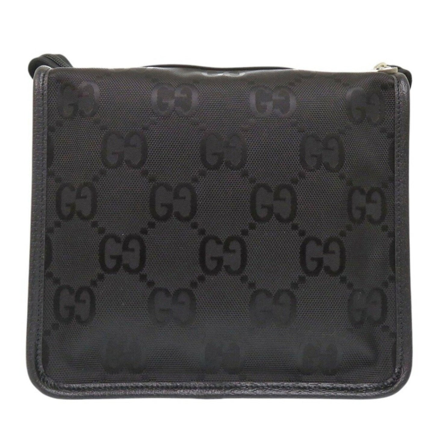 Gucci Nylon Leather Canvas Clutch