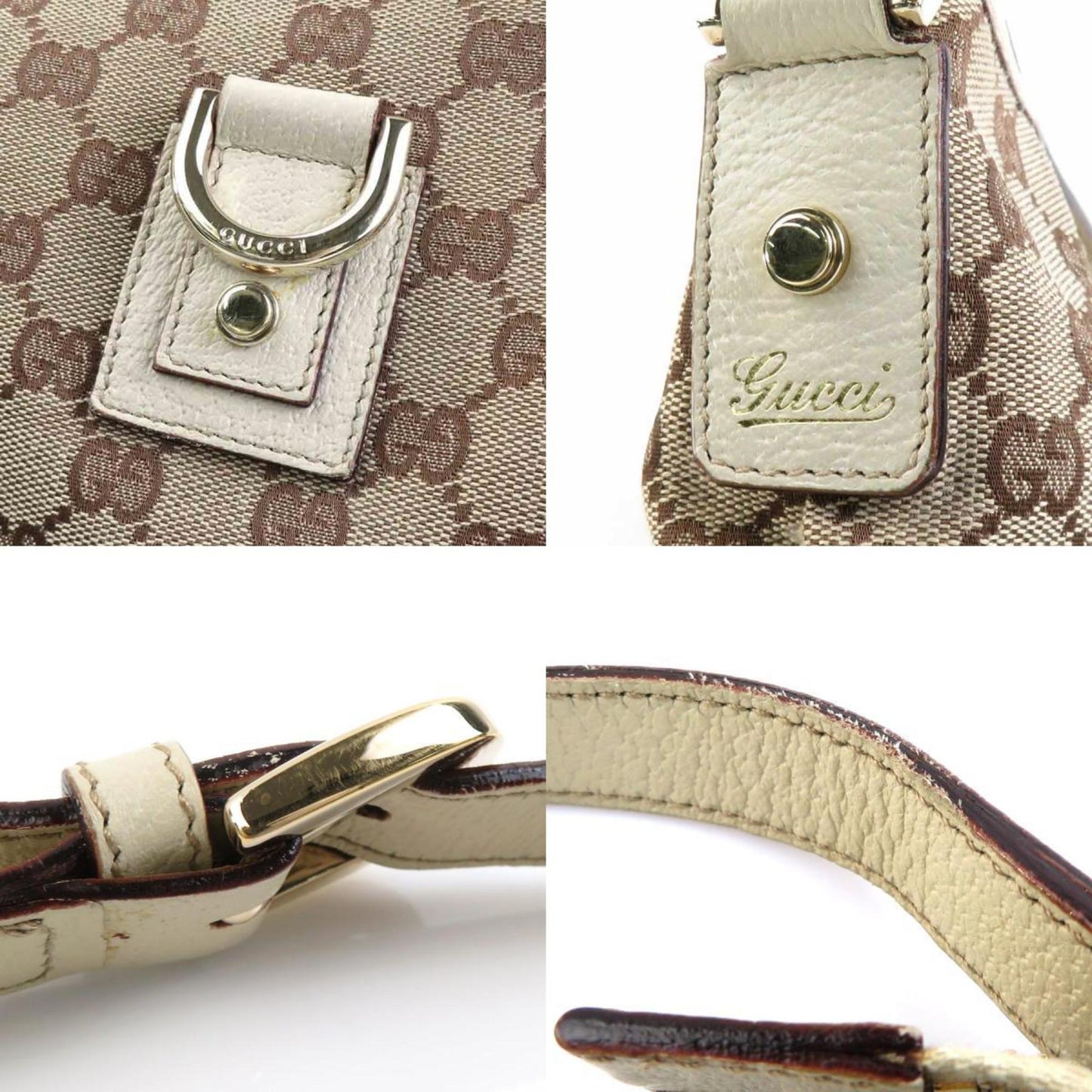 Gucci Leather Canvas Shoulder Bag