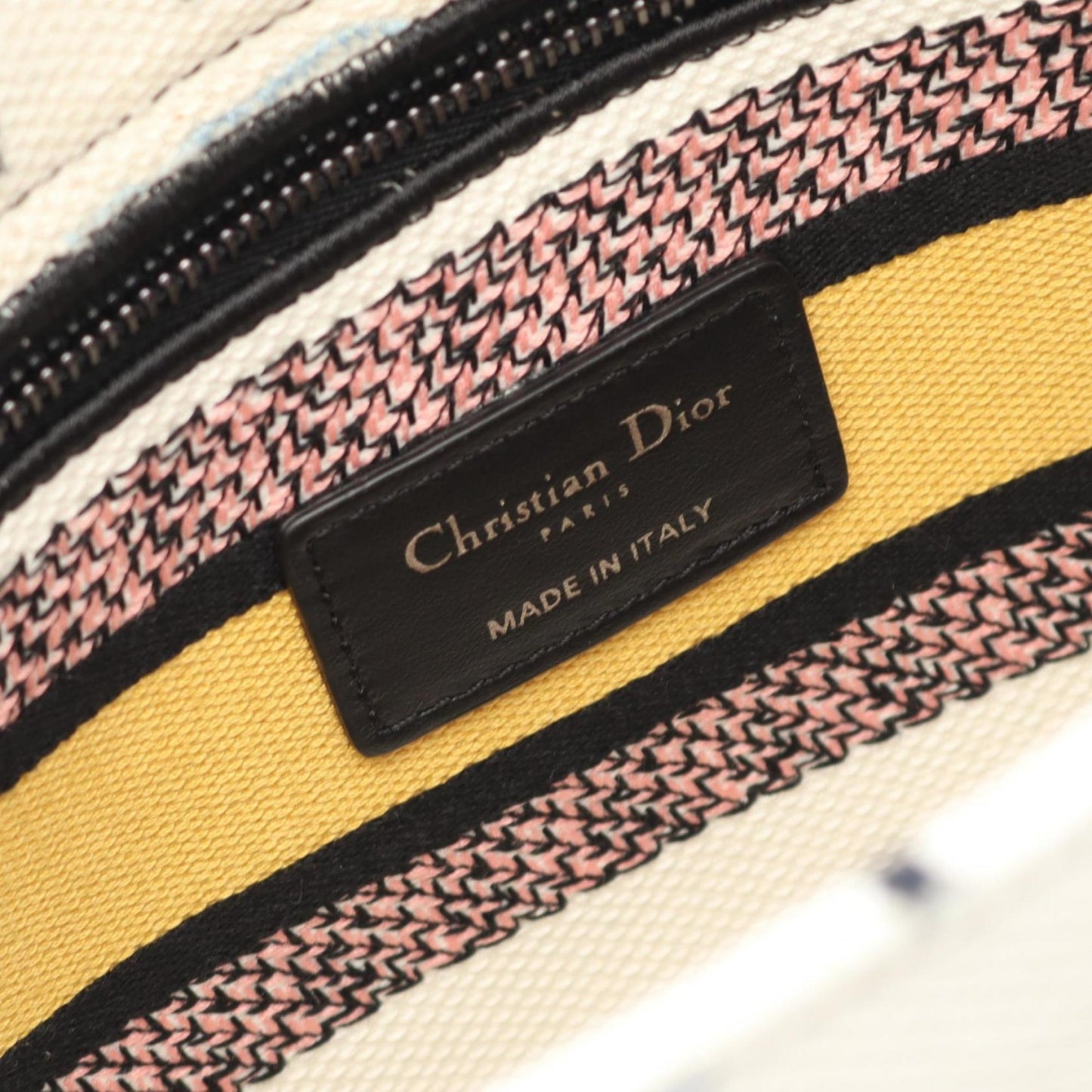 Christian Dior Multi-Color White Canvas Handbag ()