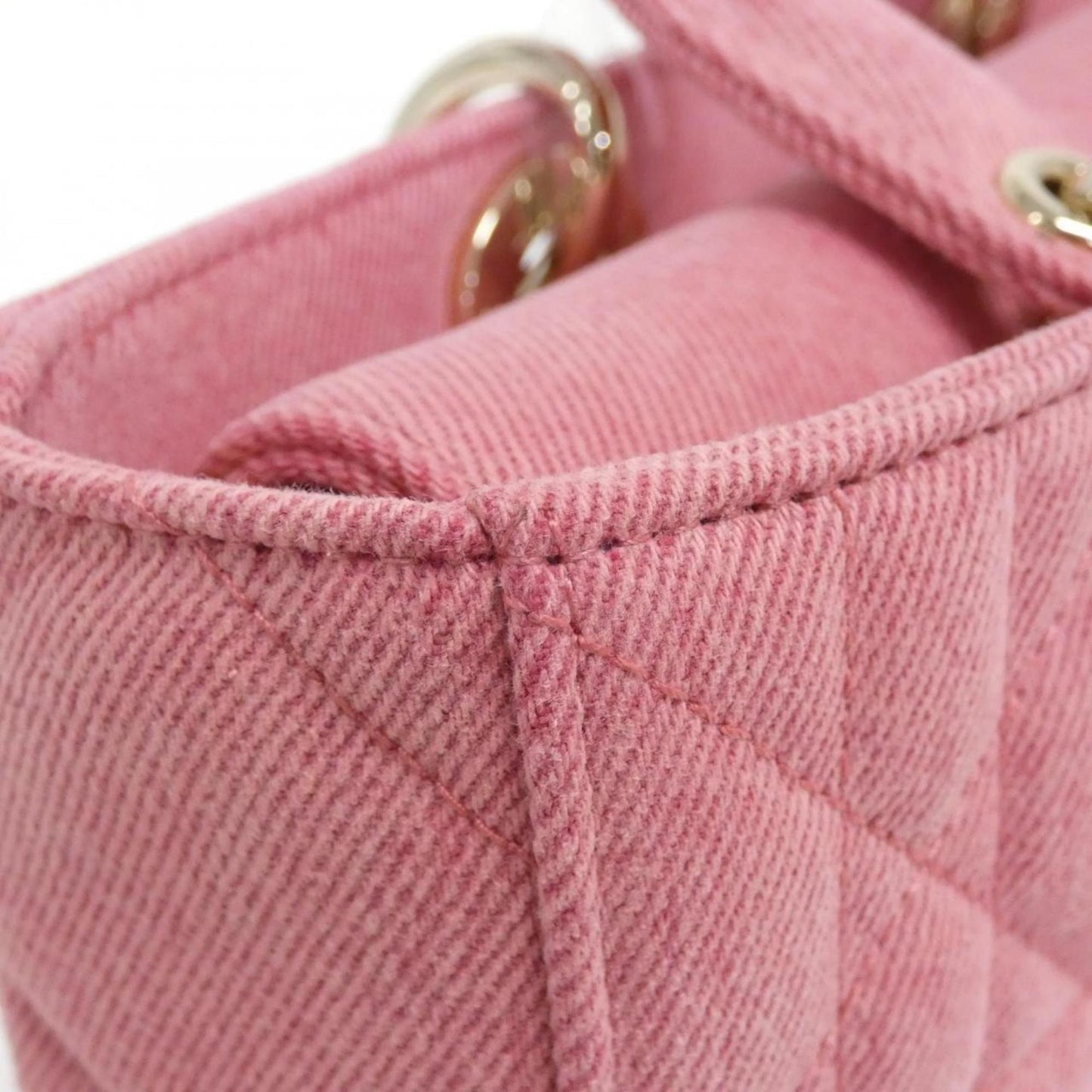 Christian Dior Pink Denim Handbag ()
