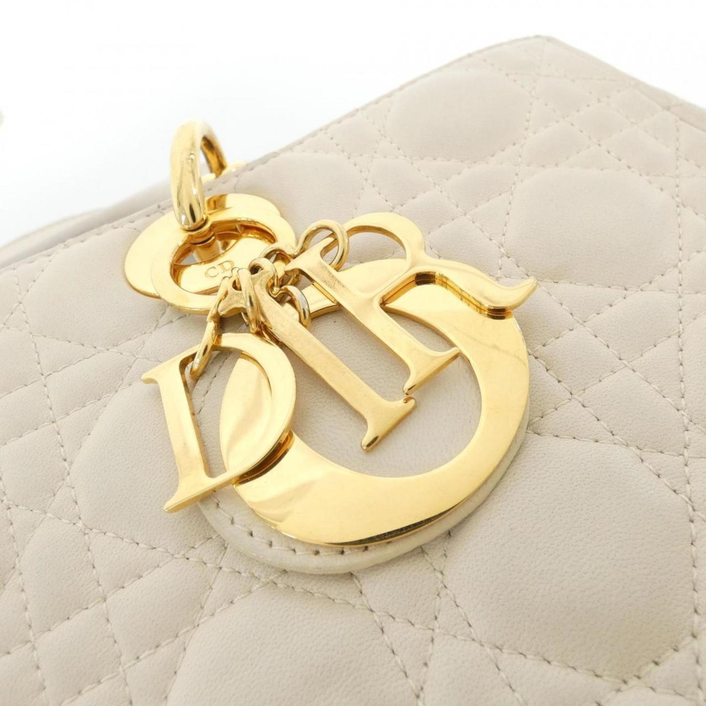 Christian Dior Ivory Leather Handbag ()