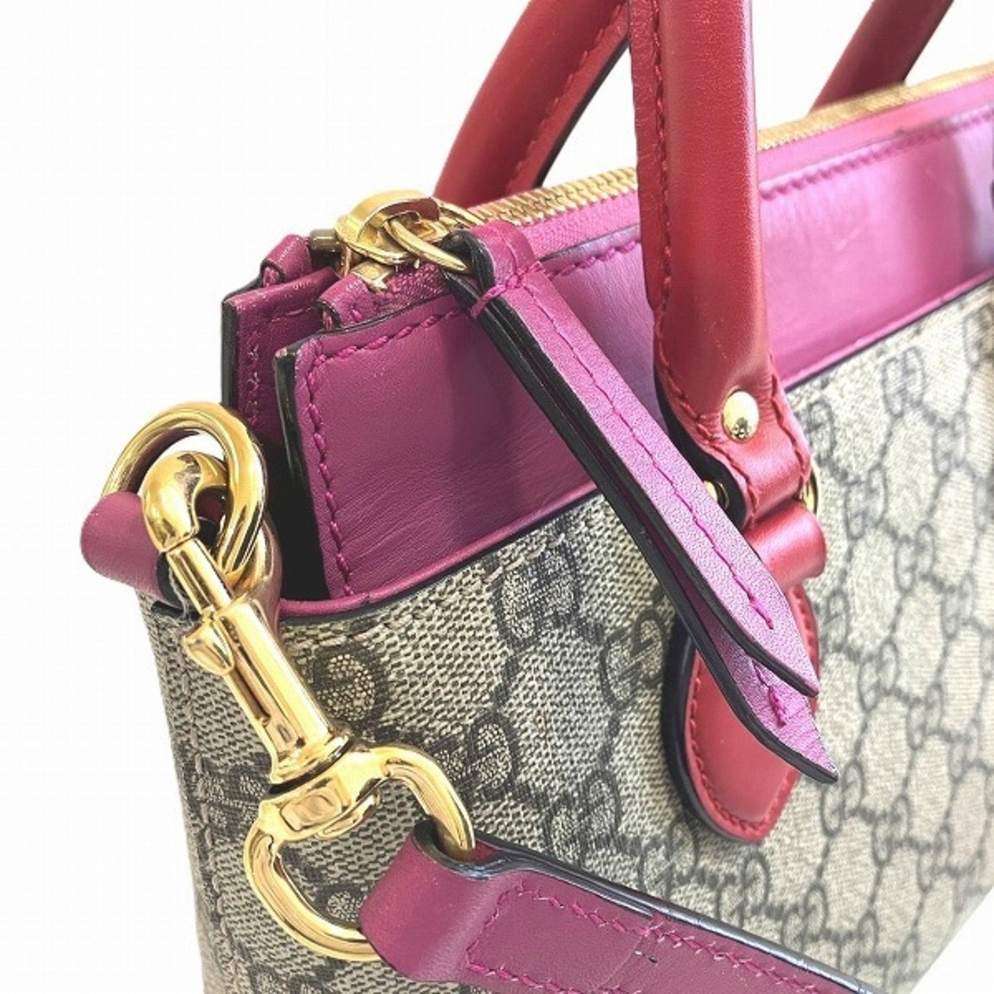 Gucci Leather Canvas Shoulder Bag