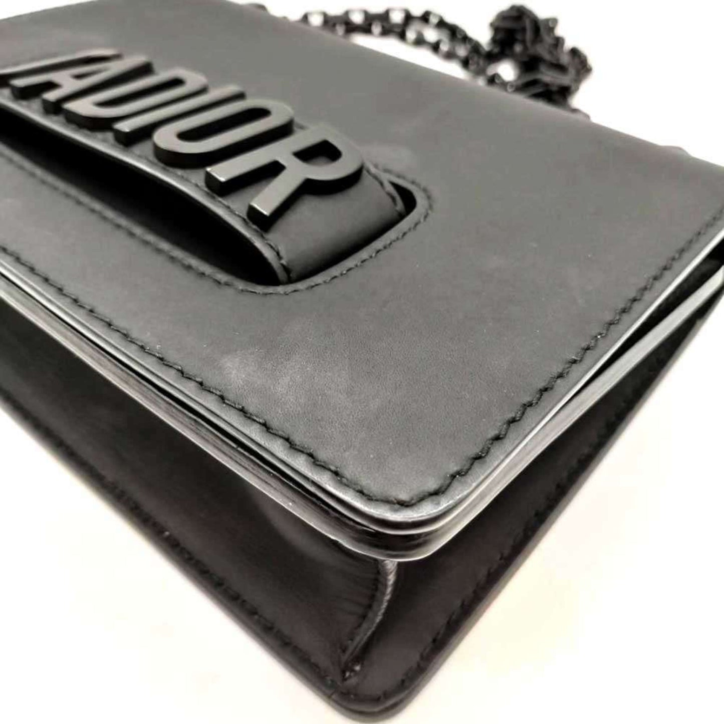 Christian Dior Black Leather Shoulder Bag ()