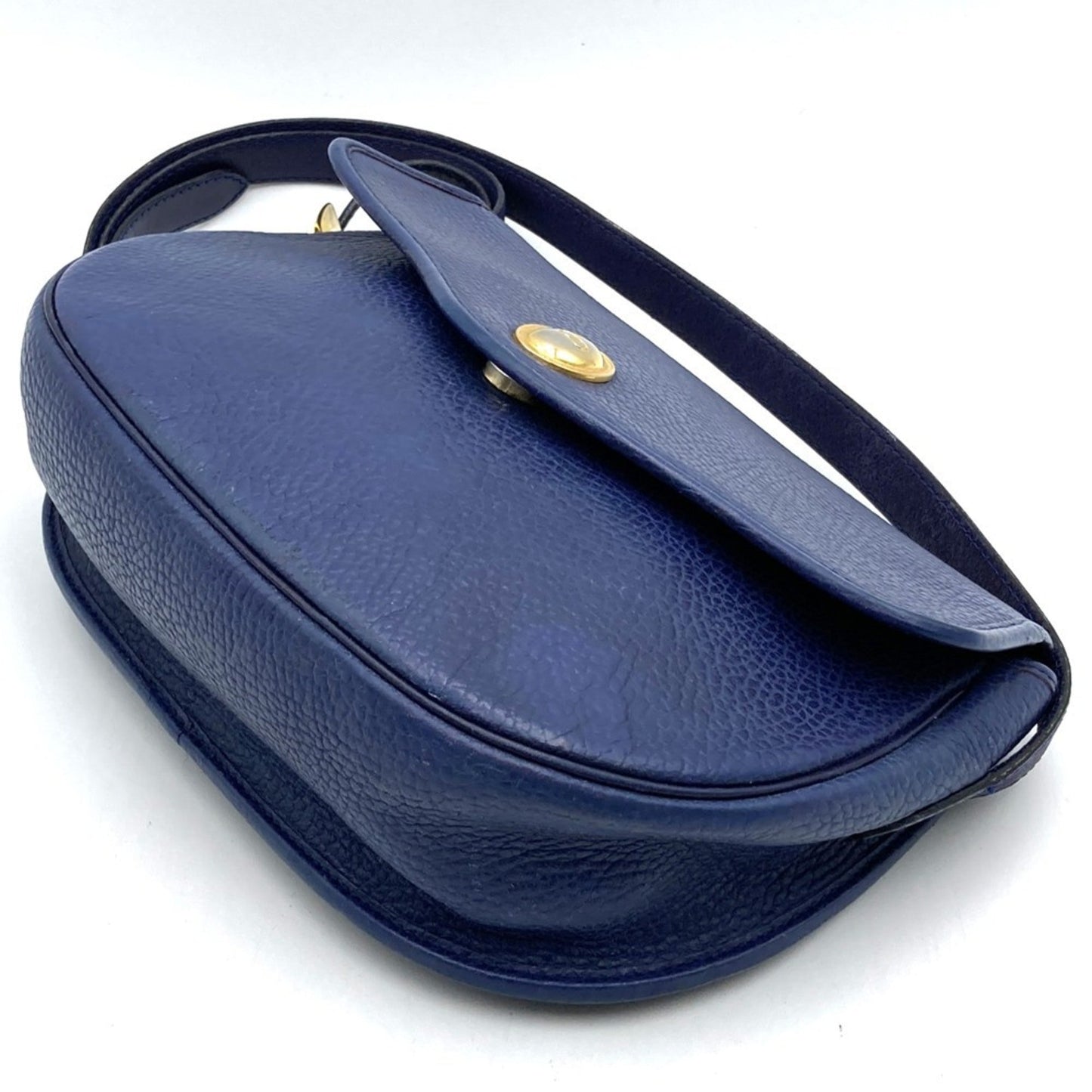 Christian Dior Navy Leather Shoulder Bag ()