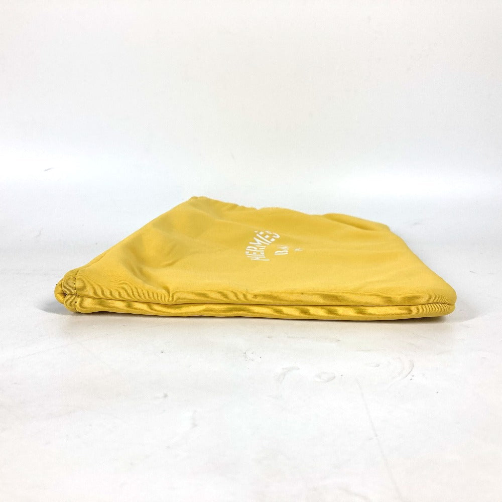 HERMES Clutch bag polyamide yellow Neovan MM unisex(Unisex)