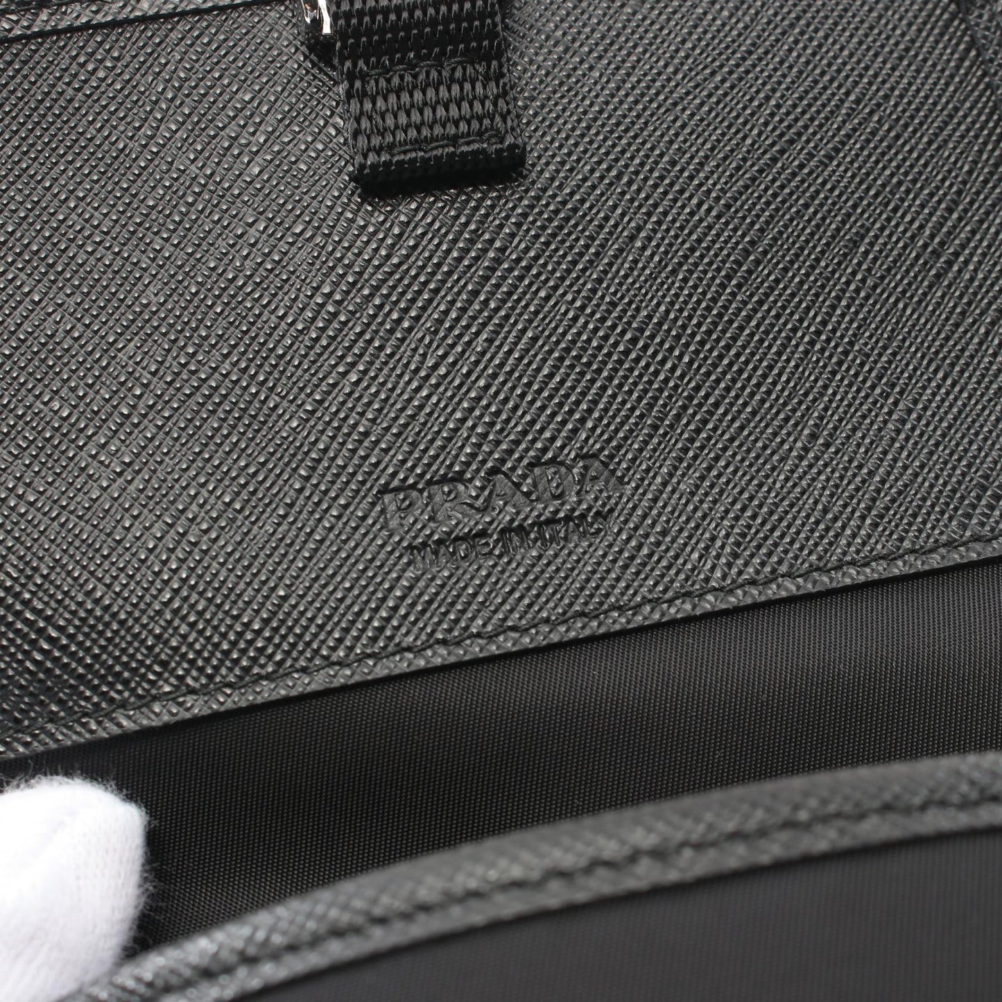 Prada TESSUTO+SAFFIANO Nylon+Saffiano Leather Shoulder Bag