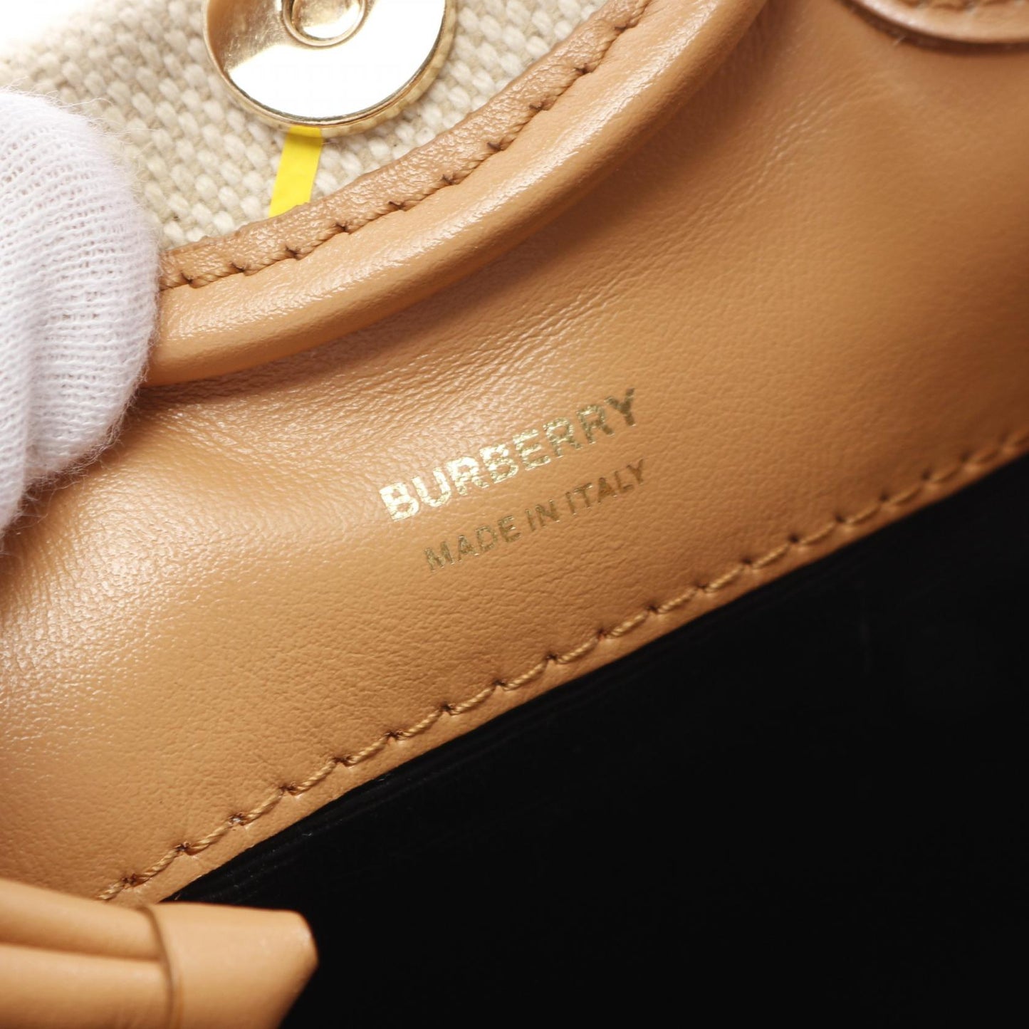 Burberry Peony Canvas Leather Handbag