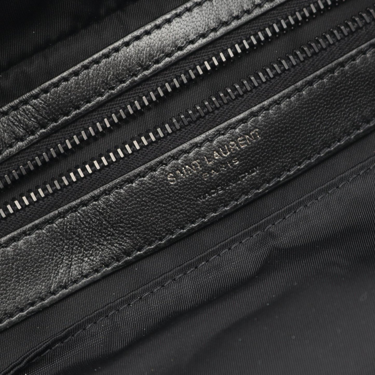 Saint Laurent Paris Embroidery Canvas Nylon Waist Bag