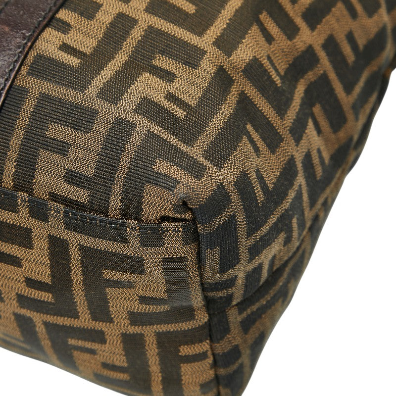 Fendi Zucca Canvas Leather Handbag