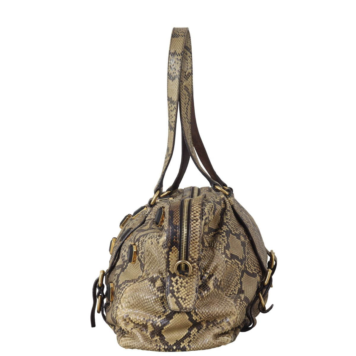 Prada Python Jewelled Tote Medium