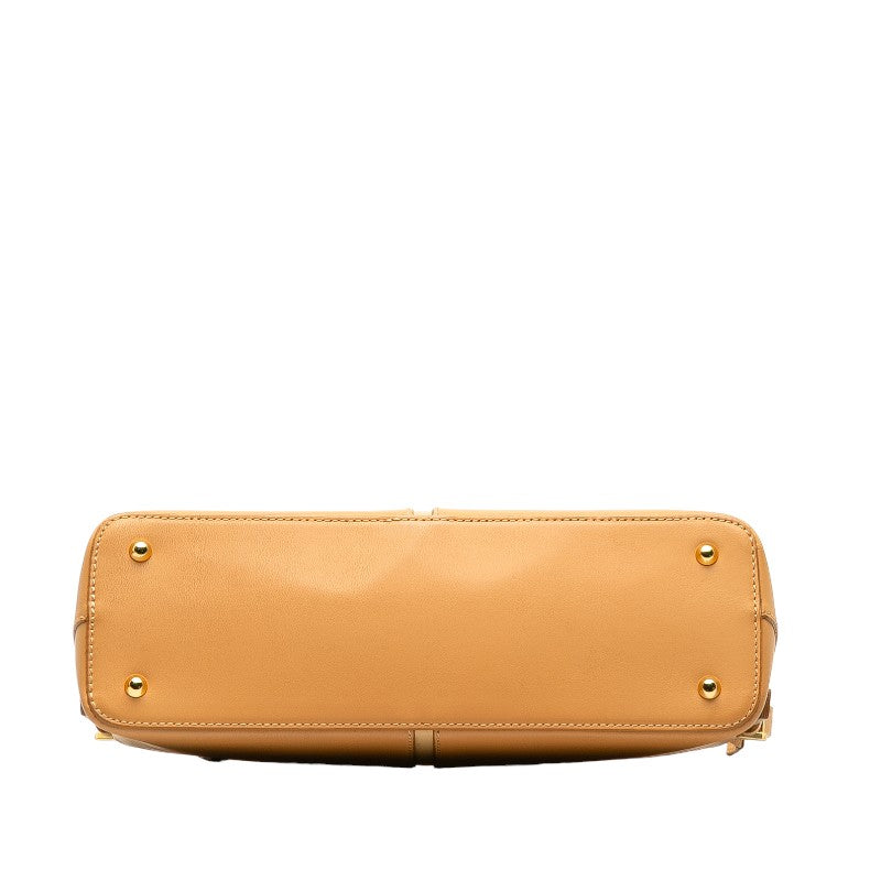 Burberry Logo Embossed Nova Check Leather Shoulder Bag