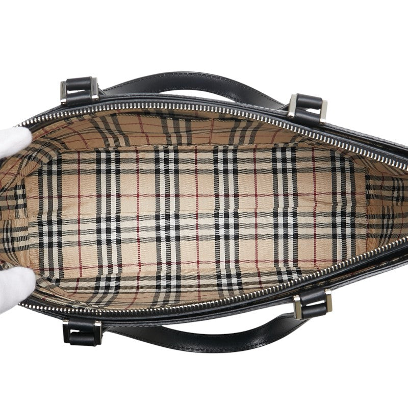Burberry Nova Check Leather Handbag