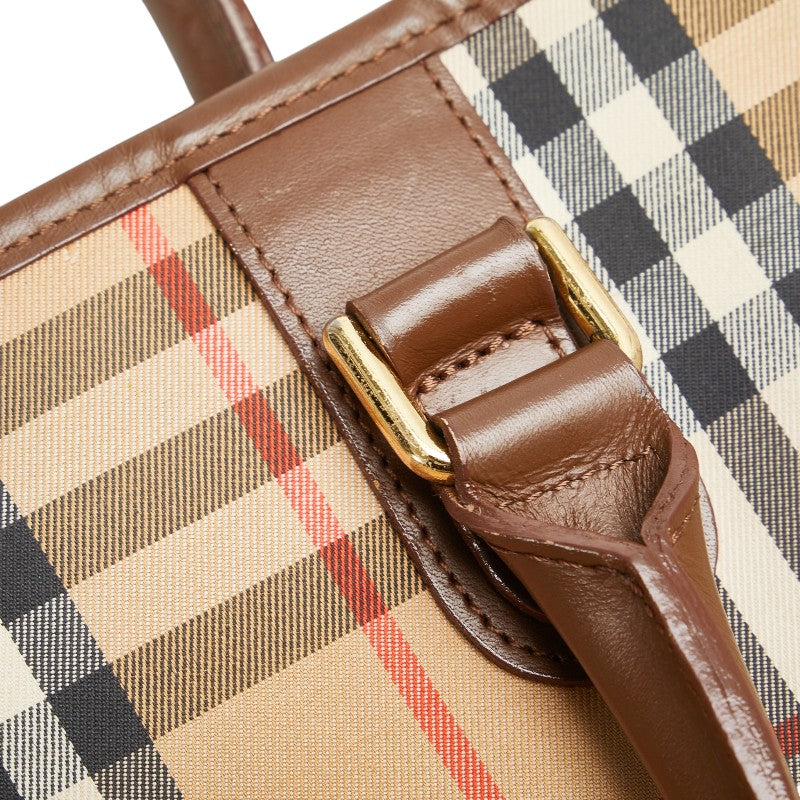 Burberry Nova Check Shadow Horse PVC Leather Tote Bag