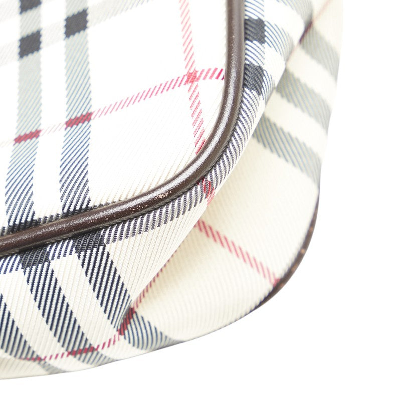 Burberry Nova Check Canvas Leather Shoulder Bag