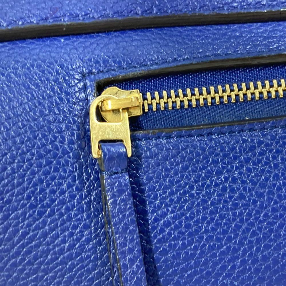 CELINE Shoulder Bag leather blue Handbag Belt bag Women
