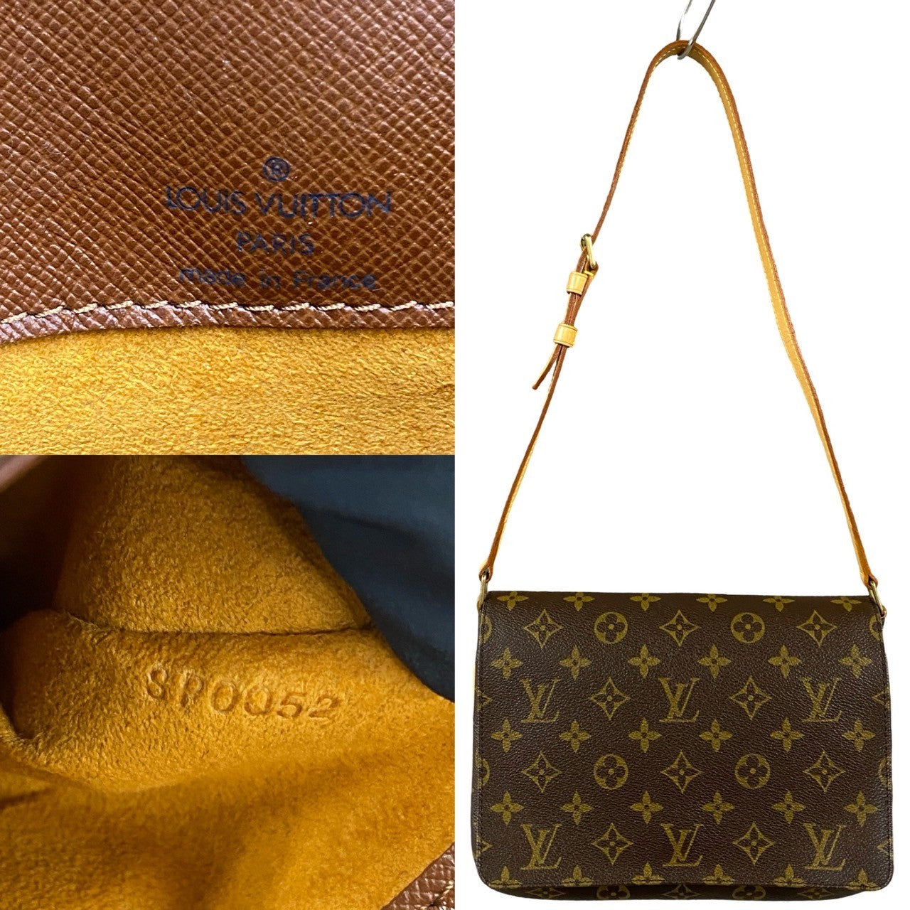 LOUIS VUITTON Shoulder Bag Leather, PVC Brown Monogram Mtte Tango Long mens(Unisex)