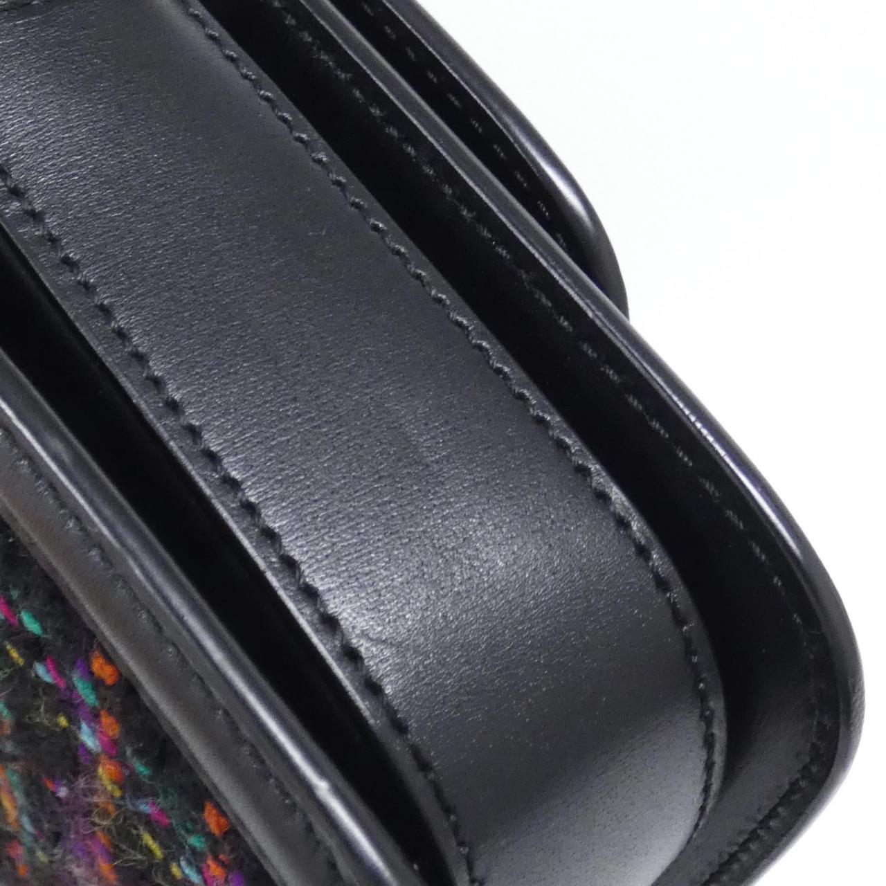Saint Laurent Solferino Tweed Leather Shoulder Bag