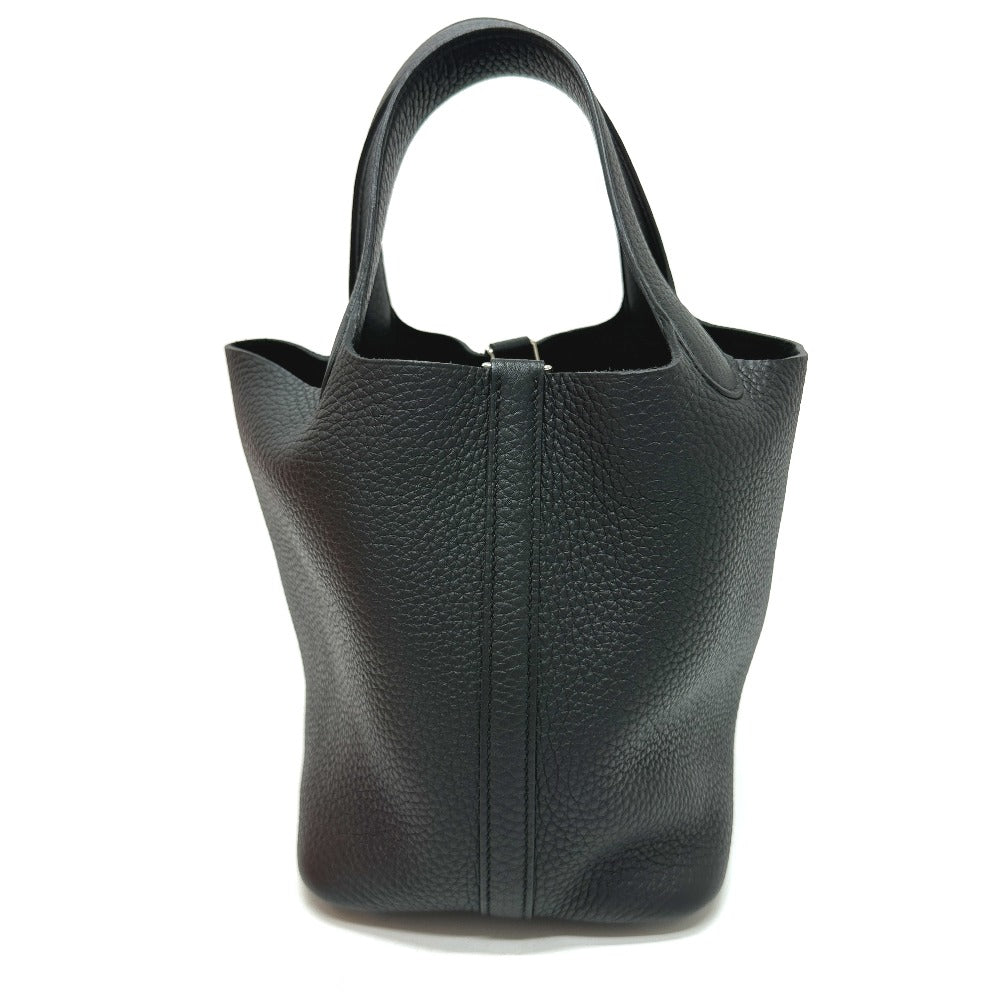 HERMES Handbag Taurillon Clemence black Picotan Lock PM