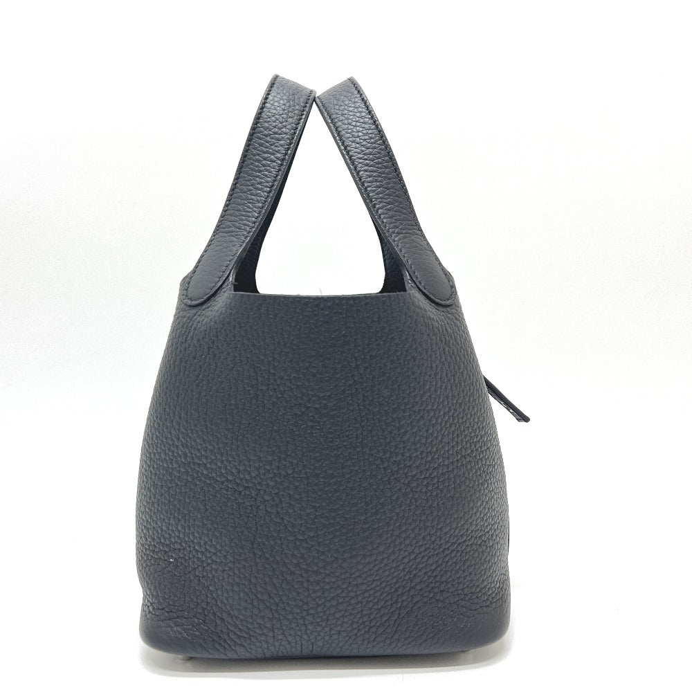 HERMES Handbag Taurillon Clemence black Picotan Lock PM