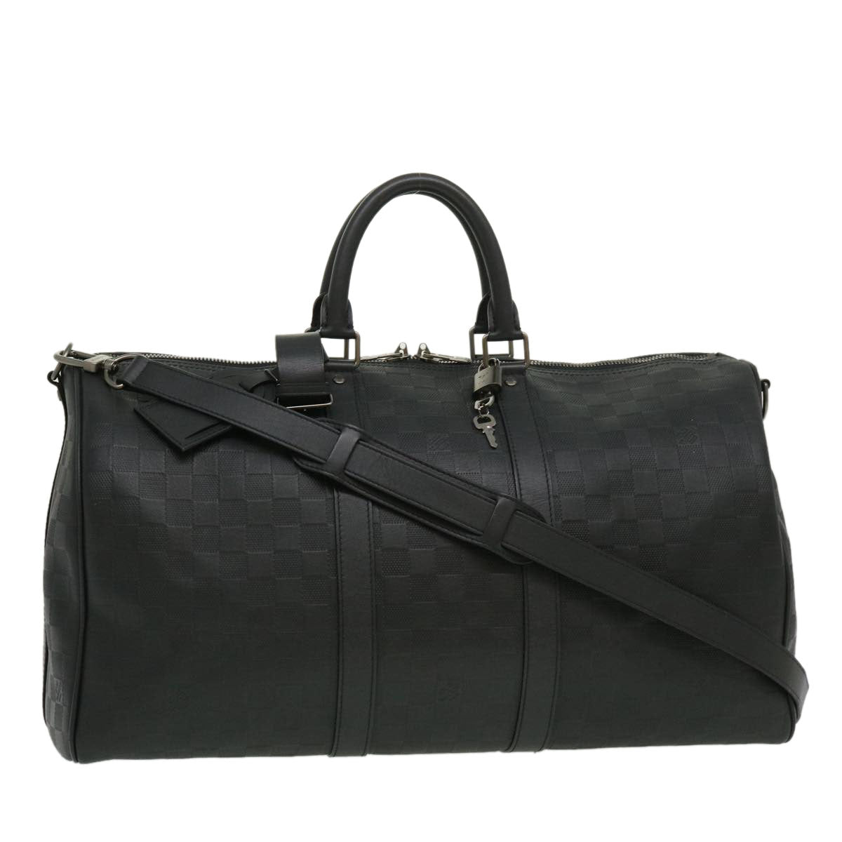 LOUIS VUITTON Damier Infini Keepall Bandouliere 45 Boston Bag N41145 LV 29957A