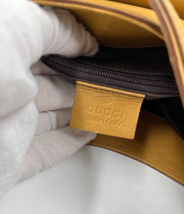 Gucci Jackie Leather Canvas Shoulder Bag Style 22