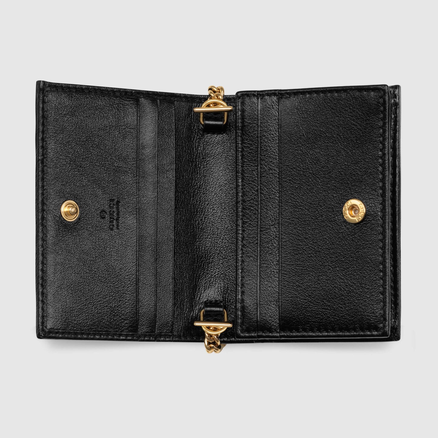 Gucci Rajah Chain Case Wallet Black