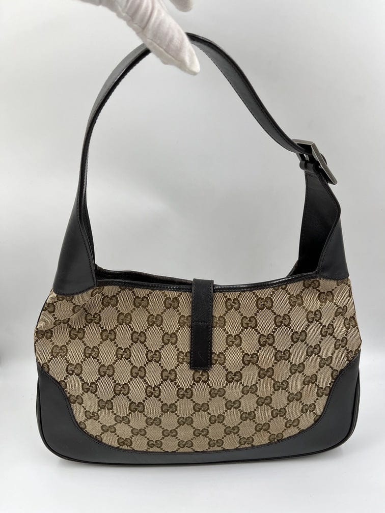 Gucci Jackie Leather Canvas Shoulder Bag Style 14