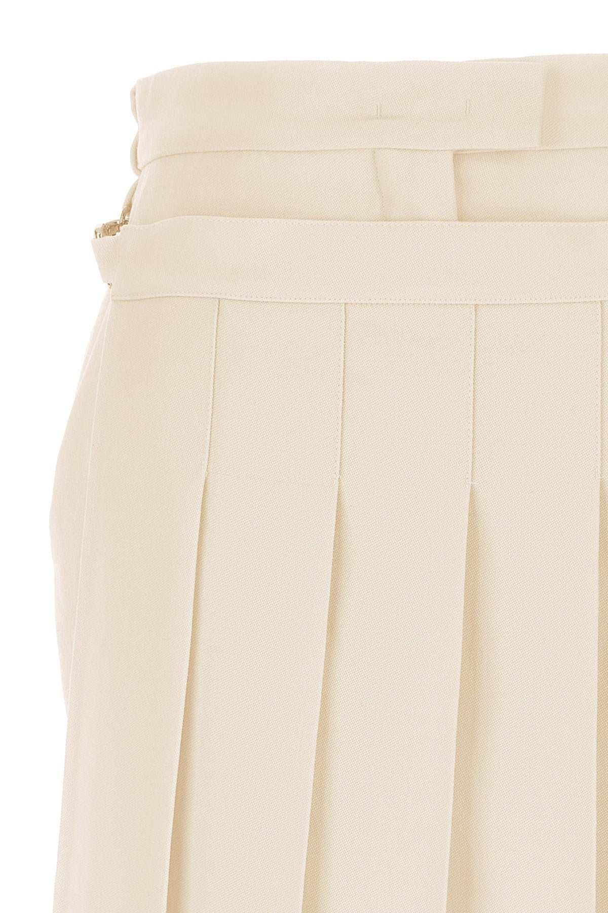 Fendi Women Grain De Poudre Pleated Panel Pants