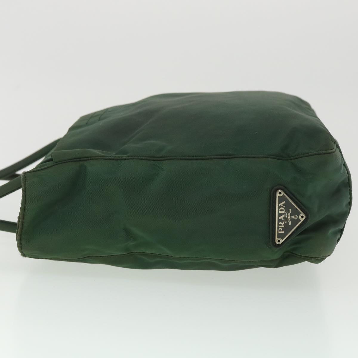 Prada Hand Bag Nylon Green