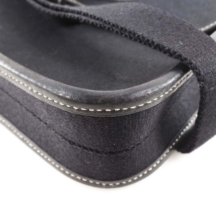 HERMES Shoulder Bag canvas black Buenaben Women