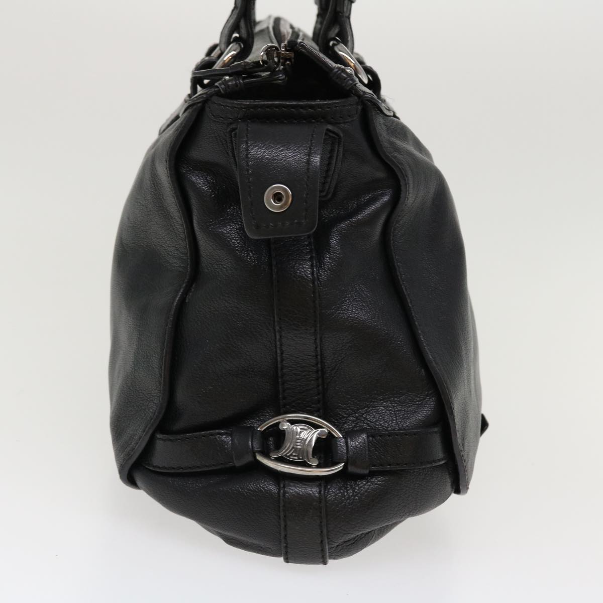 Luxury CELINE Shoulder Bag Leather Black 38040
