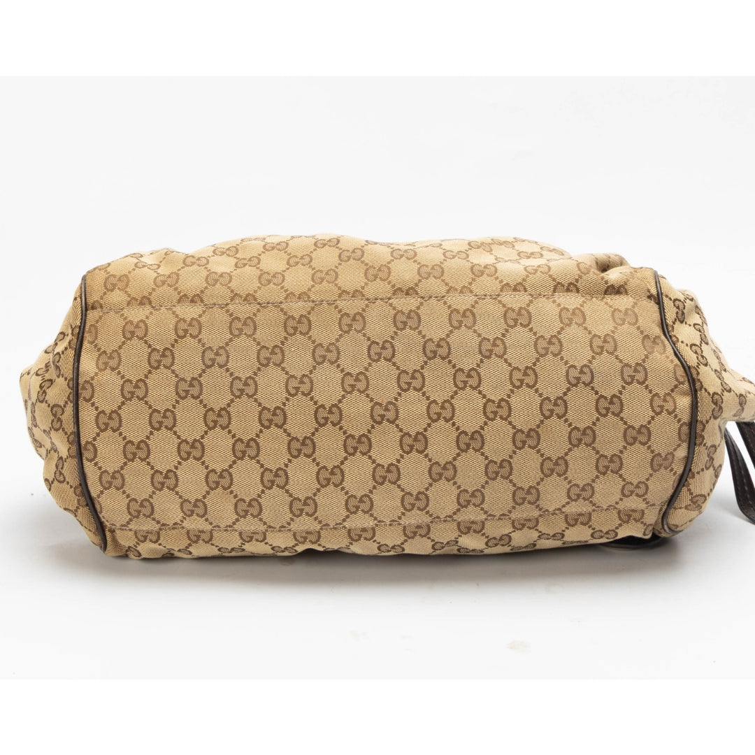 Gucci Monogram Leather Canvas Tote