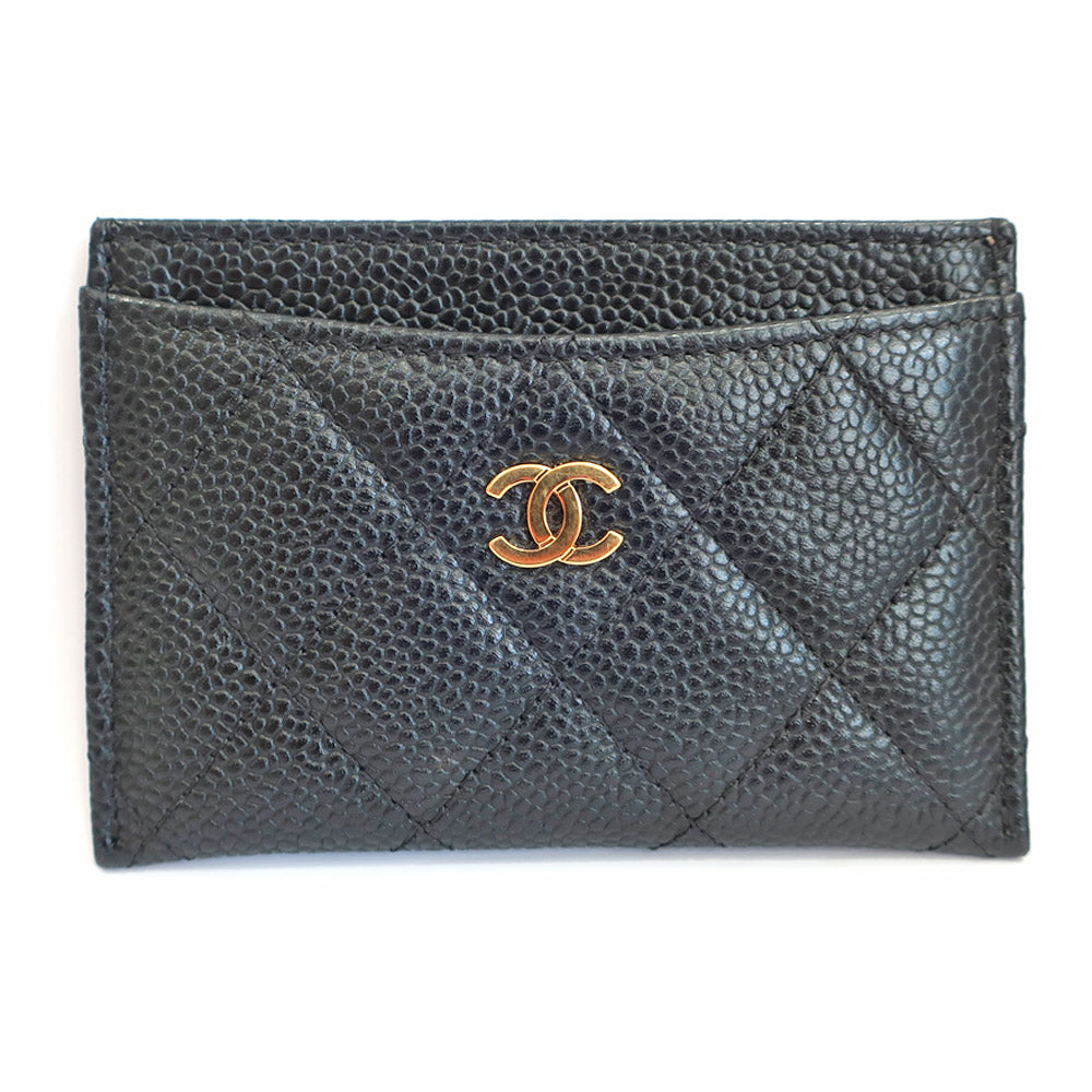Chanel Cards Black Caviar S G Coco Mark Matrasse Leather etc