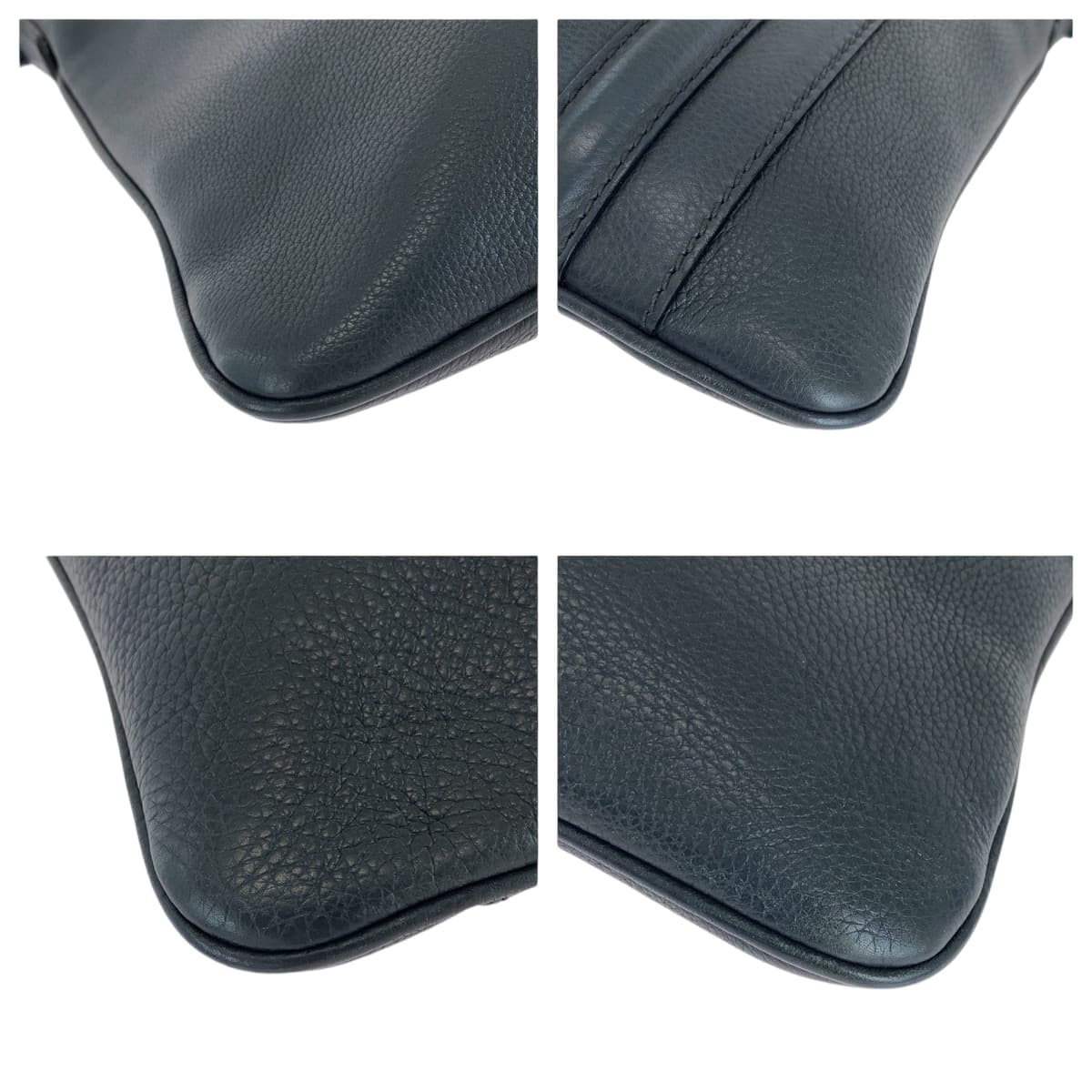 GUCCI Shoulder Bag 233329 leather Dark Grey SilverMetal Shoulder Bag pochette mens