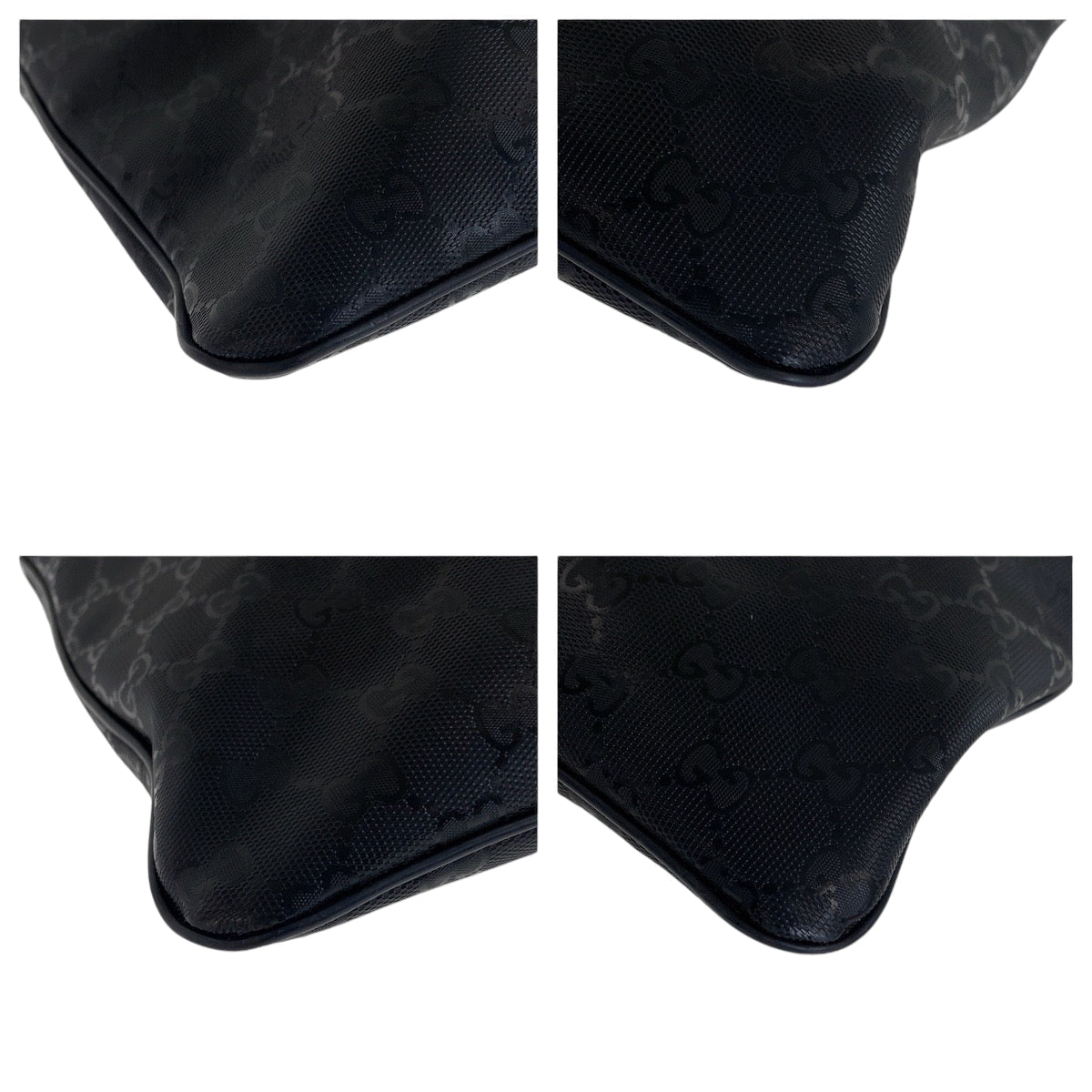 GUCCI Shoulder Bag 201446 PVC Black SilverMetal Shoulder Bag Messenger bag GG implementation mens