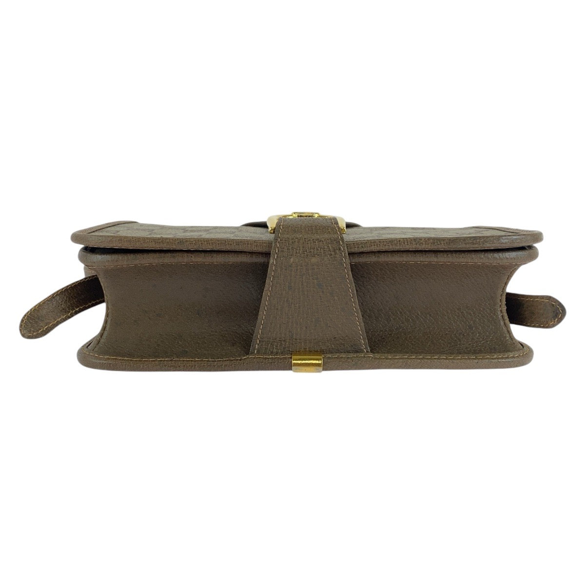 GUCCI Shoulder Bag GG canvas, leather Brown Gold Metal Crossbody Shoulder Bag Old Gucci Women