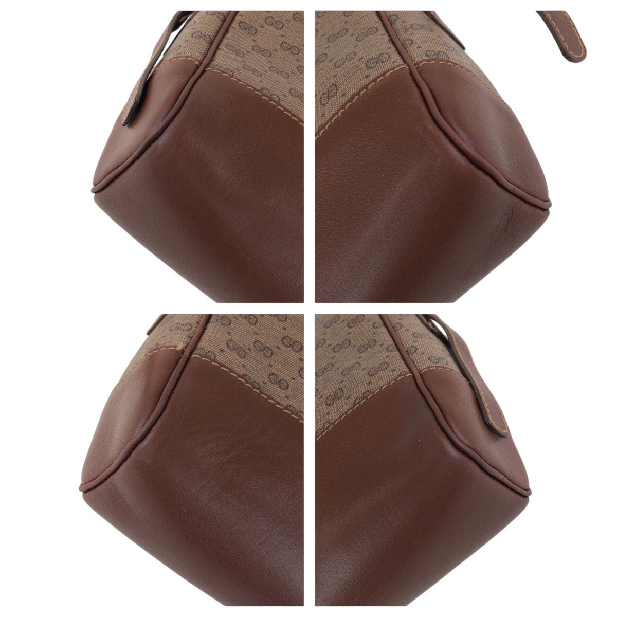 GUCCI Shoulder Bag 007 261 1148 GG Supreme canvas, leather Brown Gold Metal Shoulder Bag pochette Old Gucci Micro GG Women