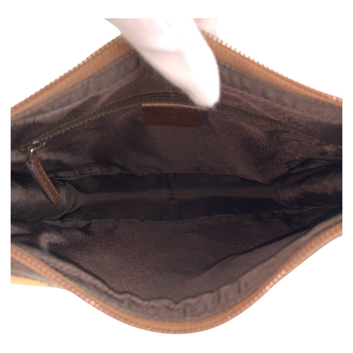 GUCCI Shoulder Bag 001 4206 GG canvas, leather Beige brown Women