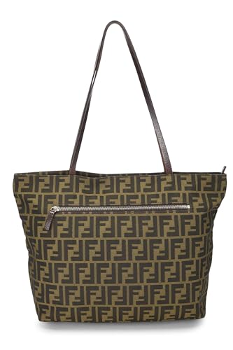 Fendi, Brown Zucca Nylon Tote, Brown