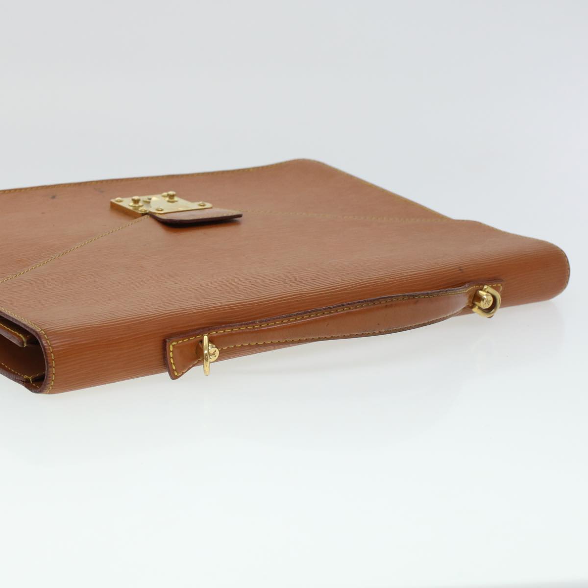 LOUIS VUITTON Epi Porte Documents Bandouliere Briefcase Brown M54468 Auth 44551