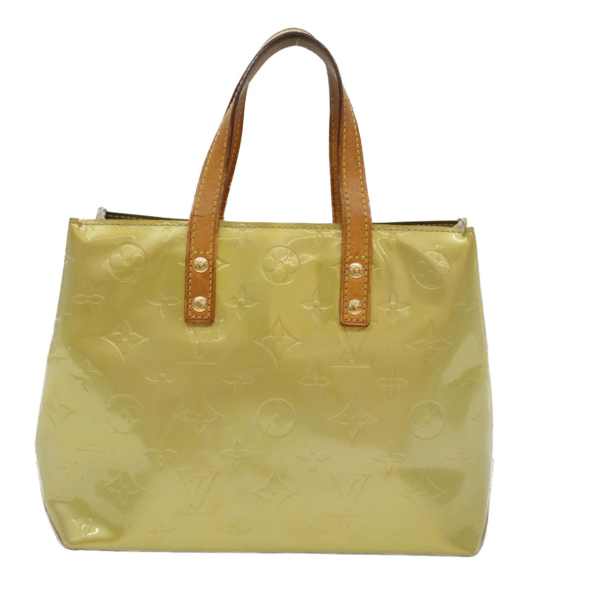 LOUIS VUITTON Monogram Vernis Reade PM Hand Bag Gris M91145 LV 47984