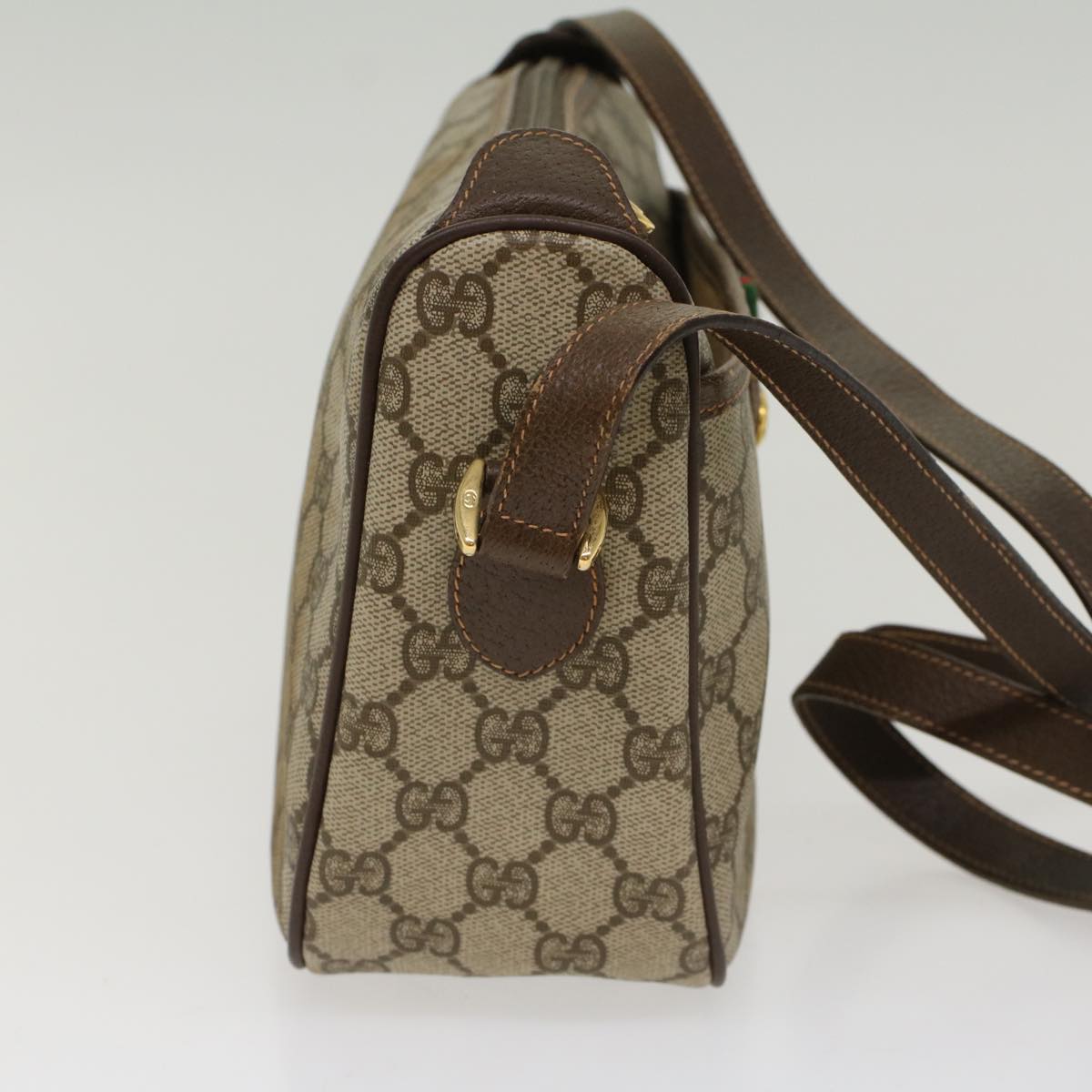 Gucci Leather Canvas Shoulder Bag