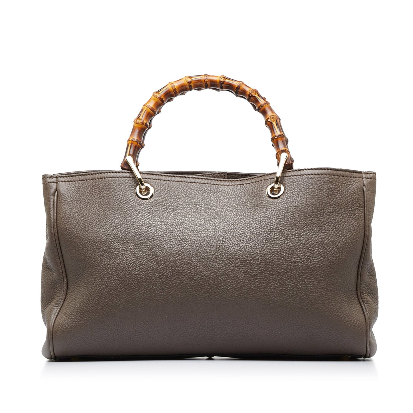 Gucci Bamboo Brown Leather Tote Style 5
