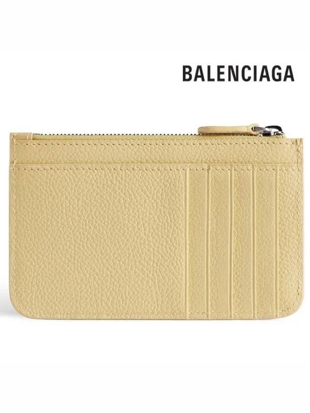 Luxury Balenciaga Trending 2025 Cash Large Long Coin Card Wallet Light Yellow