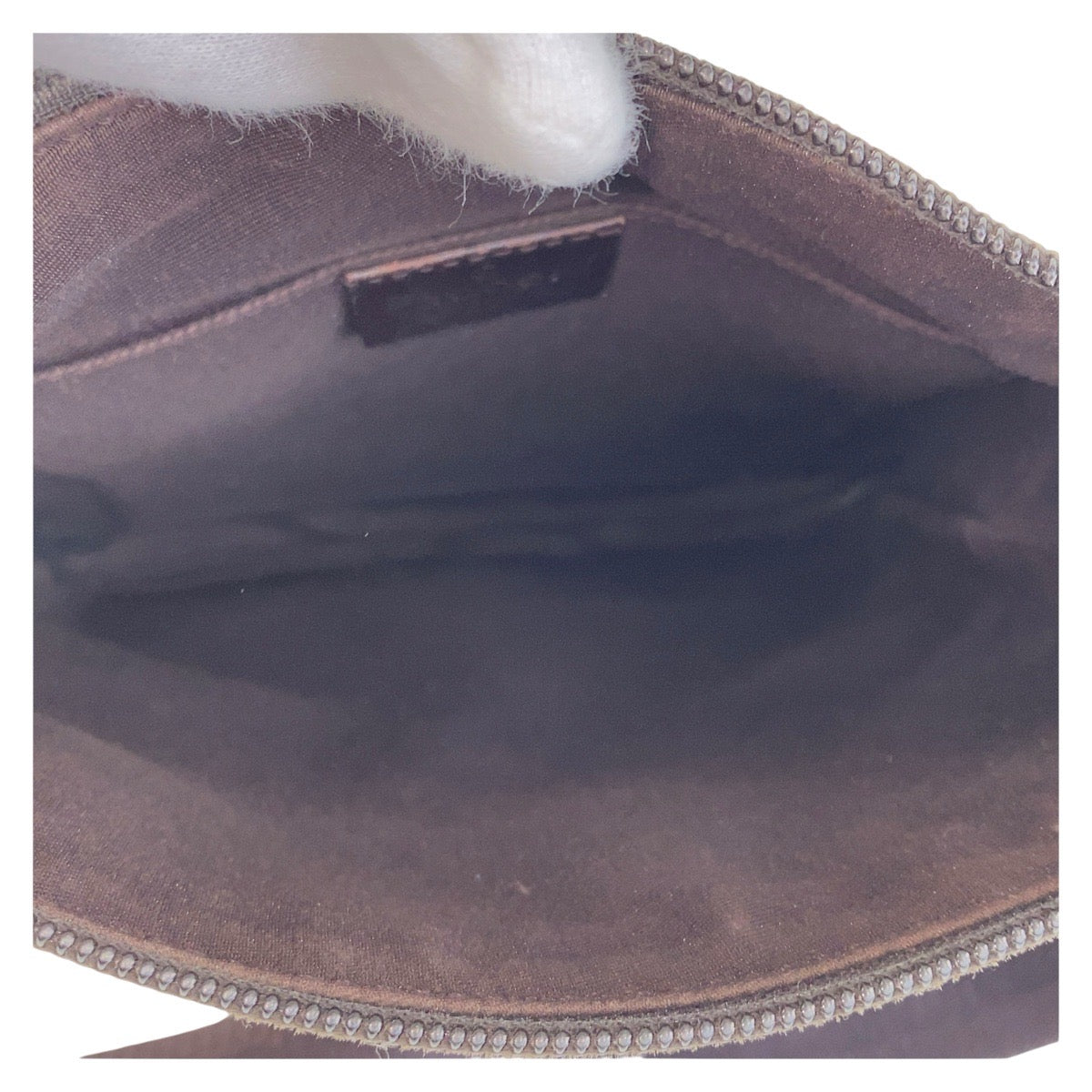 GUCCI Shoulder Bag 147671 GG canvas, leather Beige Brown SilverMetal Shoulder Bag pochette Women