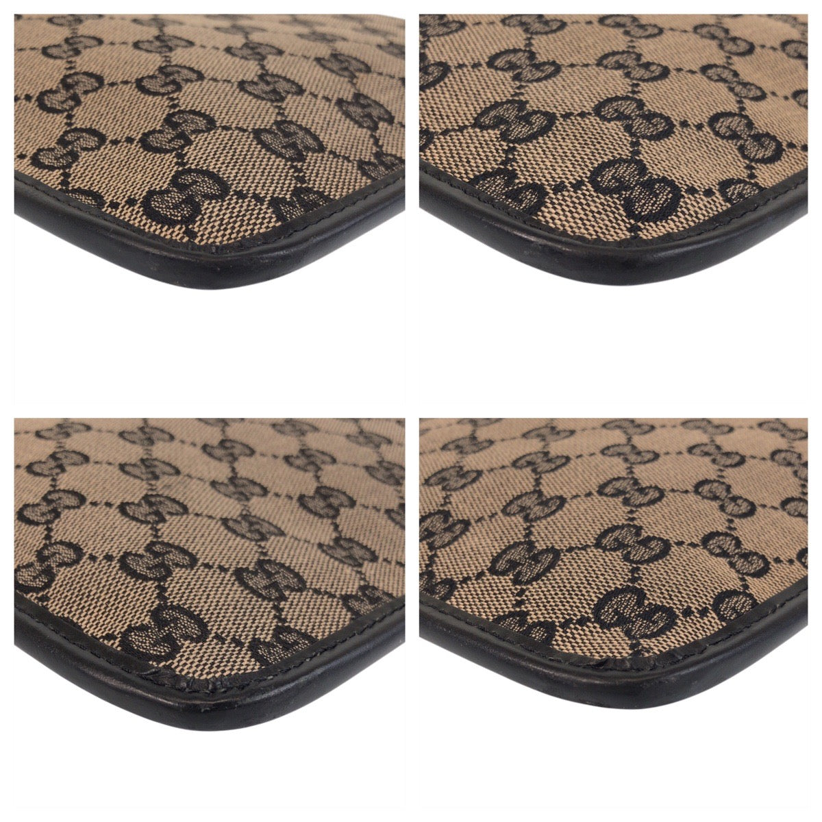 GUCCI Shoulder Bag 019 0348 GG canvas Beige black