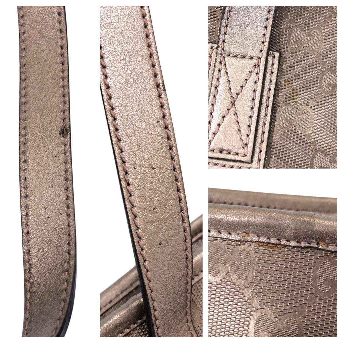 GUCCI Tote Bag 211138 PVC gray GG implementation